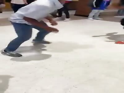Black dude beats up school kids