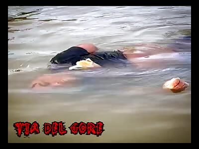 idiot drowned in the lake, left floating - La Tía Del Gore 