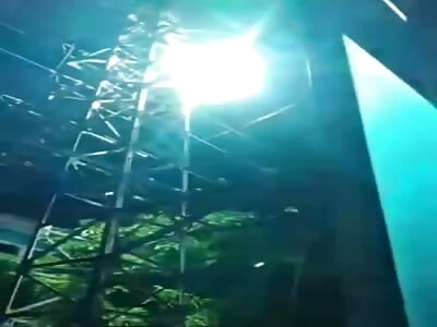Dude Electrocuted On Transmission Tower