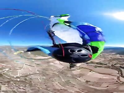 Paraglider Saves Himself At Last Moment