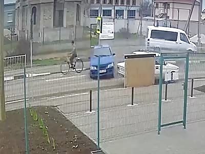12y old boy on driving lesson with dad hits cyclist