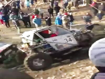 HOLY SHIT: Bad Luck for Pedestrian Watching Mud Race