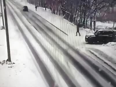 Fatal hit of a car with an pedestrian on Sakhalin