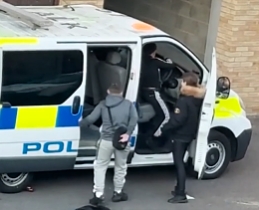 LoL: Degenerate chavs rob a Police van