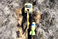 Ukrainian Drone Destroys Russians Excavator