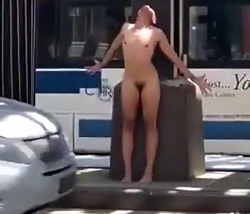 Black Woman Complains and Strips Butt Naked in Streets