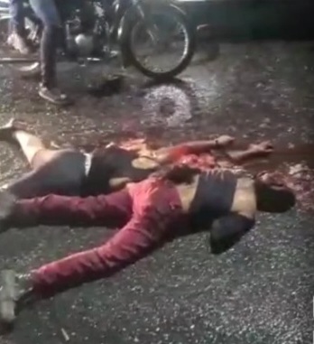 Truck crushes couple on motorcycle
