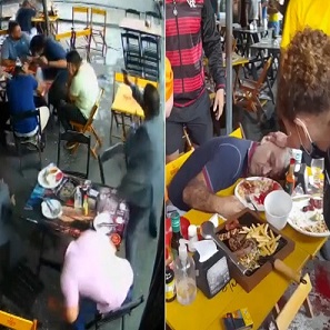 Deadly Shooting In Brazilian Restaurant (Action & Aftermath) 