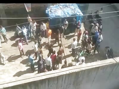 Muslim lynched and dragged by Hindus