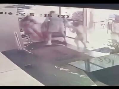 Woman cruelly beaten by huge man