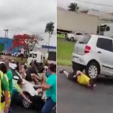 Protesters Crushed By Mad Driver During Pro Bolsonaro March In Brazil