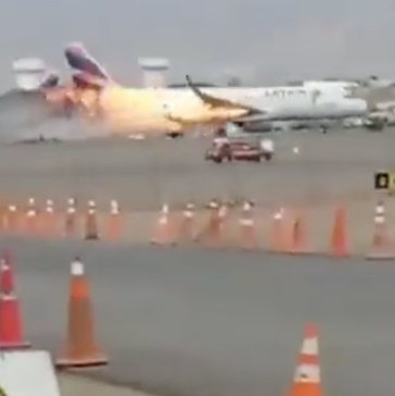 LATAM Airlines Plane Crashes on Peruvian Runway, Two Firefighters Dead.