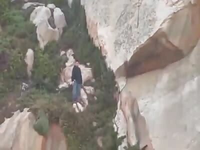 Man Hurls Himself off Cliff to His Death.
