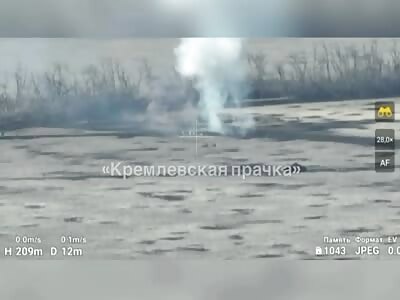 Ukrainian Infantry caught by artillery