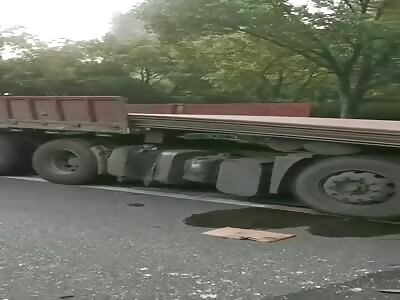 Crushed by sudden braking 