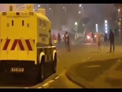 Northern Ireland Rioter Set On Fire