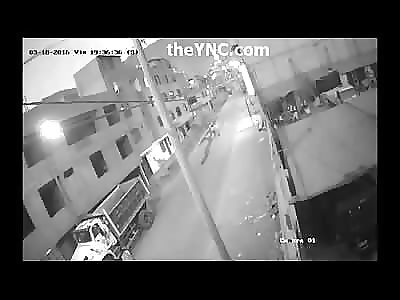 Suicide captured on CCTV as Couple Walks By 
