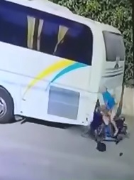 CCTV Captures Kids Final Moments Dying Rear Ending a Parked Bus (Slow Motion is Brutal)