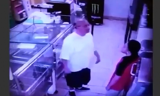 Fat Guy tries to Sucker Punch the Wrong 7-11 Clerk 