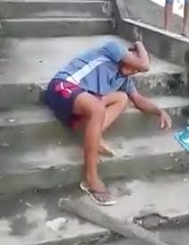 Thief is beaten for stealing in Favela. Brazil Ghetto 
