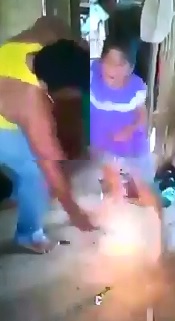 Cruel Video:  Father Burns his Daughter for punishment 