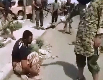 Man takes First Bullet to the Face then the others Unload with AK's all over the Street