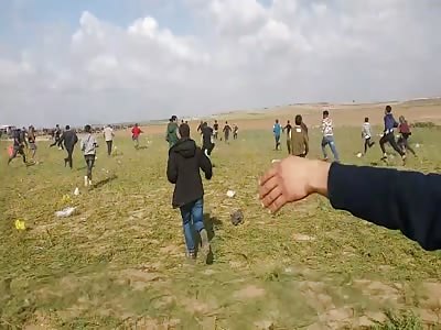 Unarmed Palestinian Boy Shot Dead by Israeli Sniper at protest in the Gaza strip