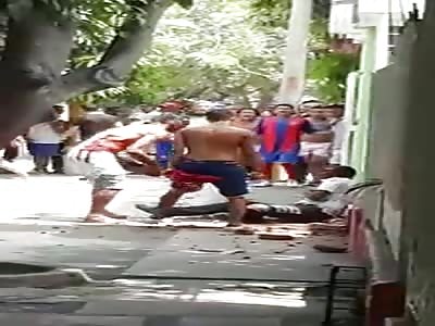 Thief lynched , stabbed in chest and stoned by furious mob population