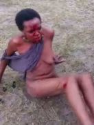 Female Thief Beaten and Stripped Naked by Mob