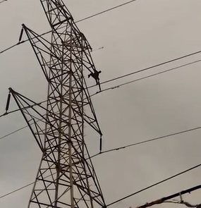 (BEST VIDEO) Man Dies After Being Electrocuted and Falling From High Voltage Tower.