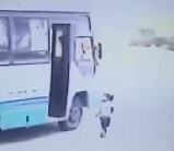Idiotic Bus Driver Runs Over a Girl he Just Dropped Off