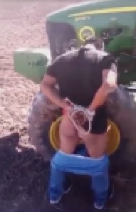 Farmer Catches Dude Stealing.... Gives Farm Justice 