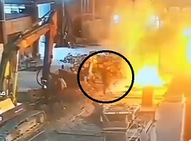 A Worker Jumps Into Molten Hot Boiler. (Unique Suicide)