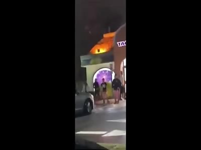 Ghetto Bitch Crashes Car Into Taco Bell