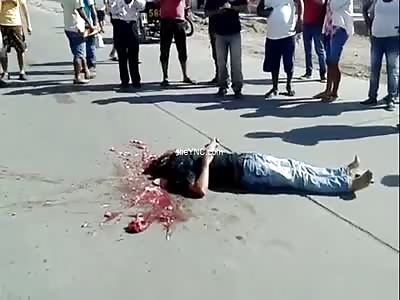Headless Pedestrian after being hit by truck