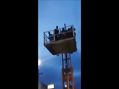 Young Drunken Fall From A Forklift Platform