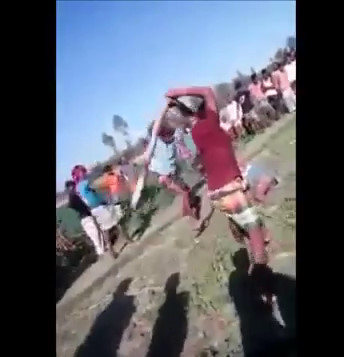 Villagers Watch Man being Beaten to Death With Big Sticks