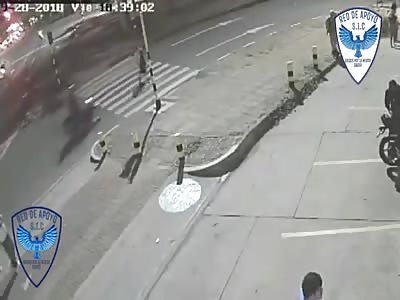Man runs over an old woman and runs away