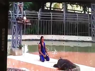 FULL VIDEO: CROCODILE ALMOST TAKES OFF ARM DURING  DEATH ROLL