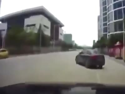 SUV RUNS AMOK AND HIT A MAN AGAINST A GATE