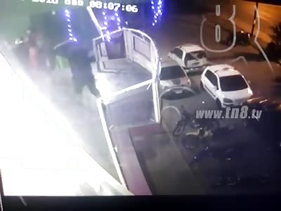 MAN BEING THROWN FROM BALCONY