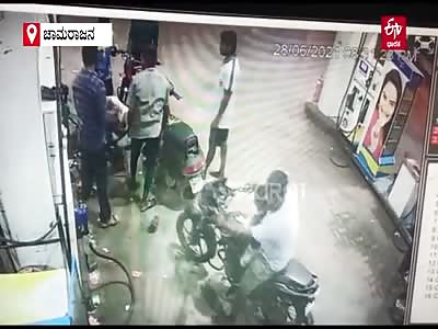 MAN IS BRUTALLY BEATEN IN A GAS STATION