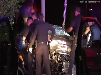 DRIVER HITS PEDESTRIAN DURING POLICE CHASE