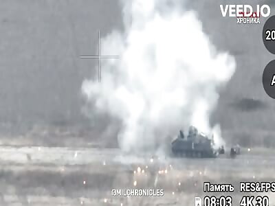 Ukrainian Armored Personnel Carrier Hit