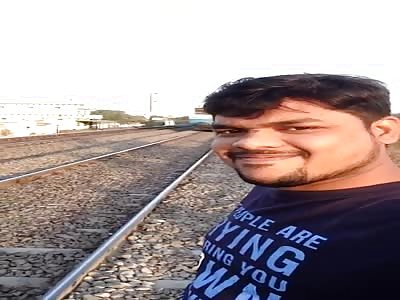 Live accident while taking selfie / Train accident while taking selfie with train
