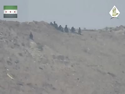 FSA Rebels take out SAA infantry group using ATGM missile