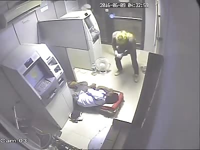 ATM Security Guard Beaten to Death (Different Angle)