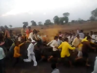 Bizarre Fatal Accident During Indian Festival