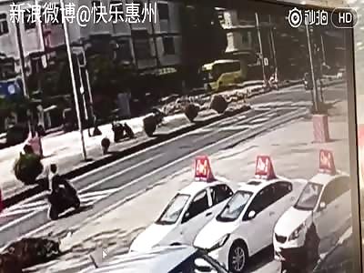 Three Girls on a Scooter Died after Getting Ran Over by a Car 