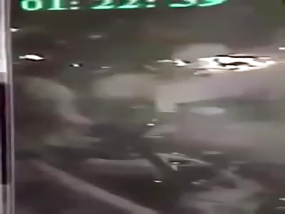 video showing the Istanbul gunman dressed as Santa shooting his way into nightclub 